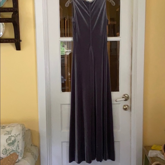 Gray soft velvety Francais Maxi Dress - Picture 2 of 2